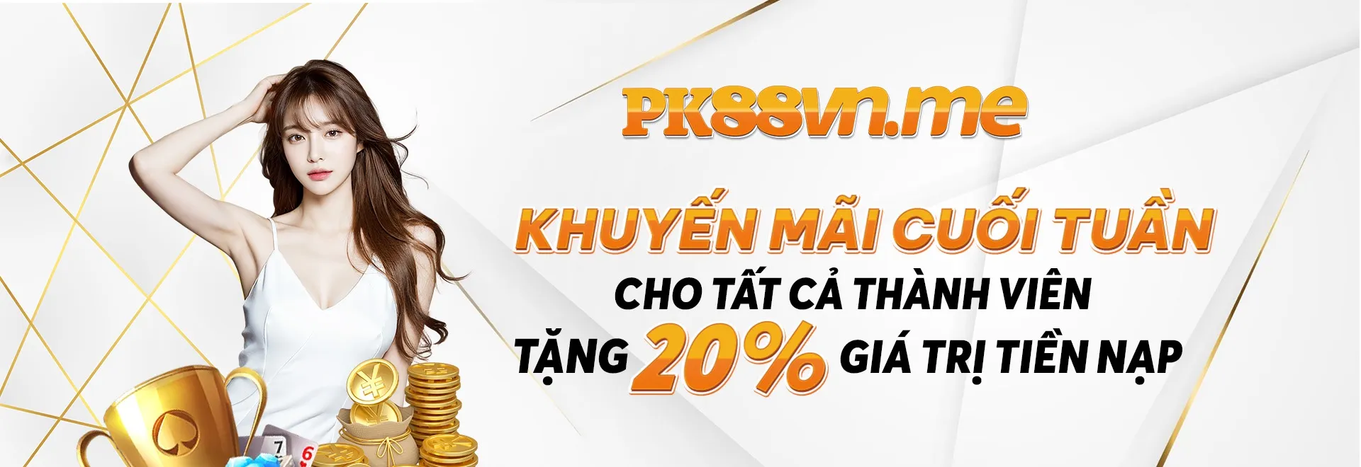 Khuyến mãi nạp PK88 com và chủ nhật tặng 20%
